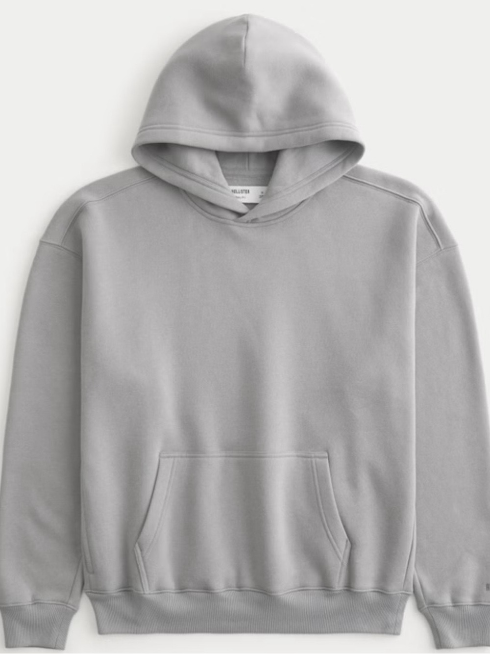 Hollister "Feel Good" Boxy Hoodie - Washed Gray - Large